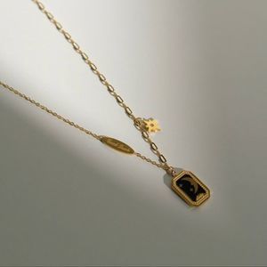 18K Gold Plated Lucky Star Tag Necklace